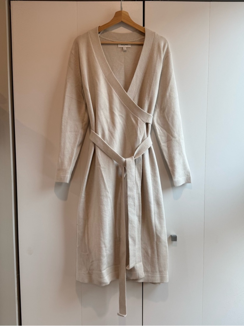 Banana Republic Factory Cream Wrap Midi Dress